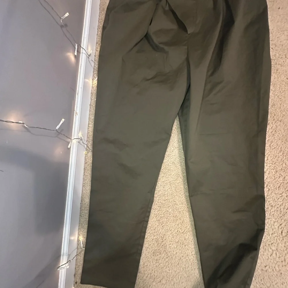 Arvinolano The Drop/ Women Size 5 - Olive Pleated Pants - Picture 2 of 5